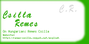 csilla remes business card